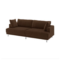 UPPÅKRA 3-seat modular sofa, Samsala dark brown, 254x95x107 cm