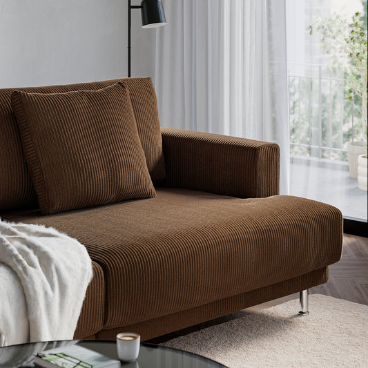 UPPÅKRA 3-seat modular sofa, Samsala dark brown, 254x95x107 cm
