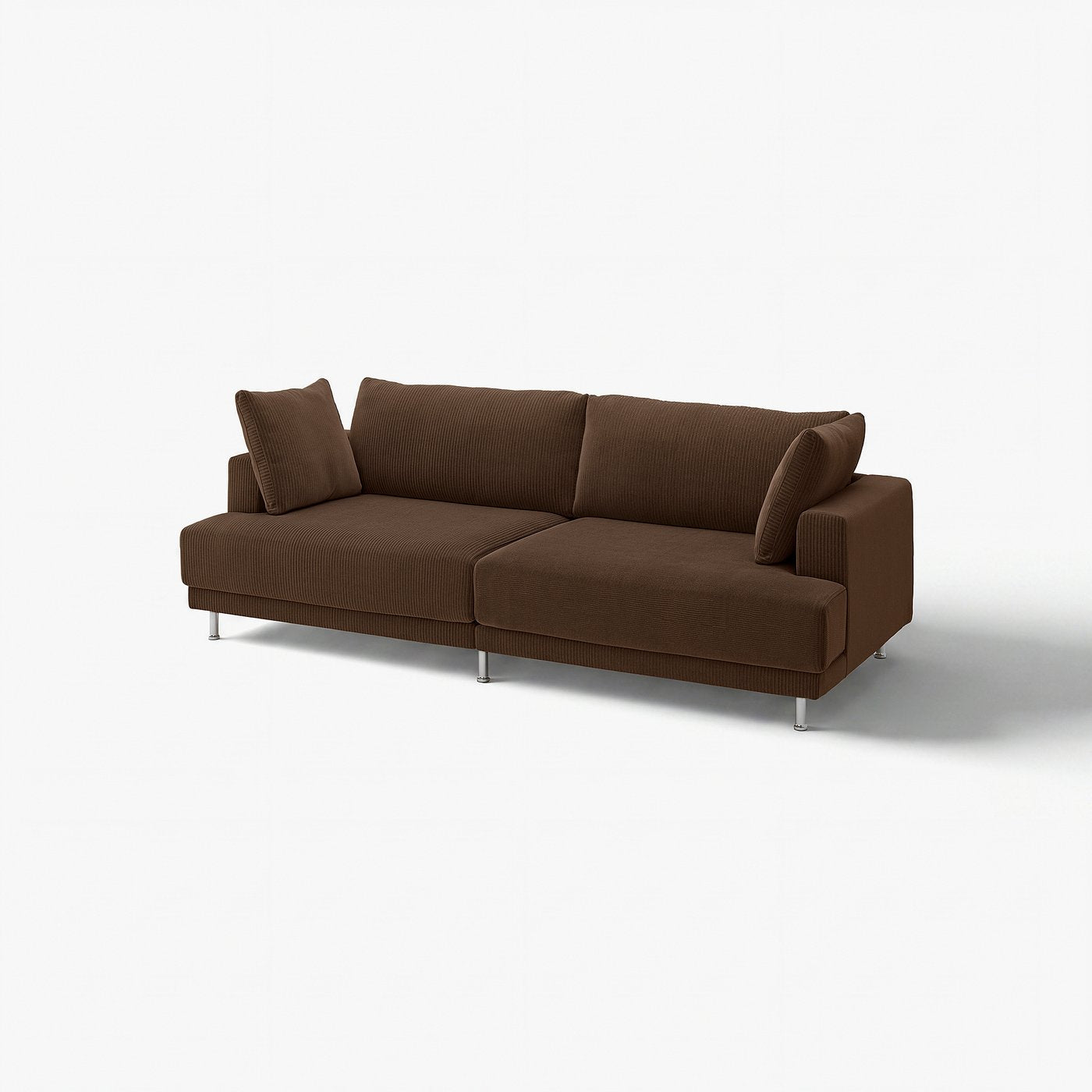 UPPÅKRA 3-seat modular sofa, Samsala dark brown, 254x95x107 cm