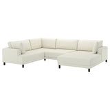 UPPÅKRA u-shaped sofa, 4,5-seat, with chaise longue, right/Axvall off-white, 342 cm