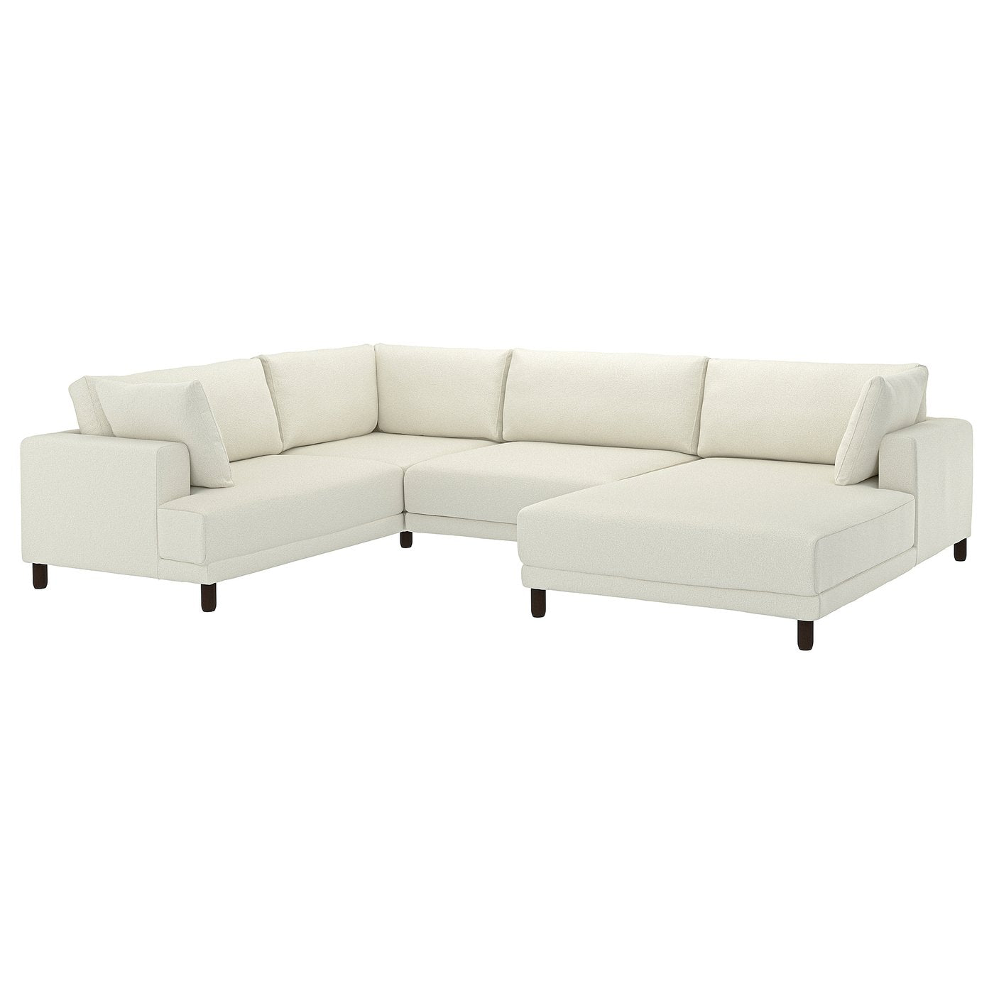 UPPÅKRA u-shaped sofa, 4,5-seat, with chaise longue, right/Axvall off-white, 342 cm