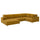 UPPÅKRA u-shaped sofa, 4,5-seat, with chaise longue, left/Samsala yellow-brown, 342 cm