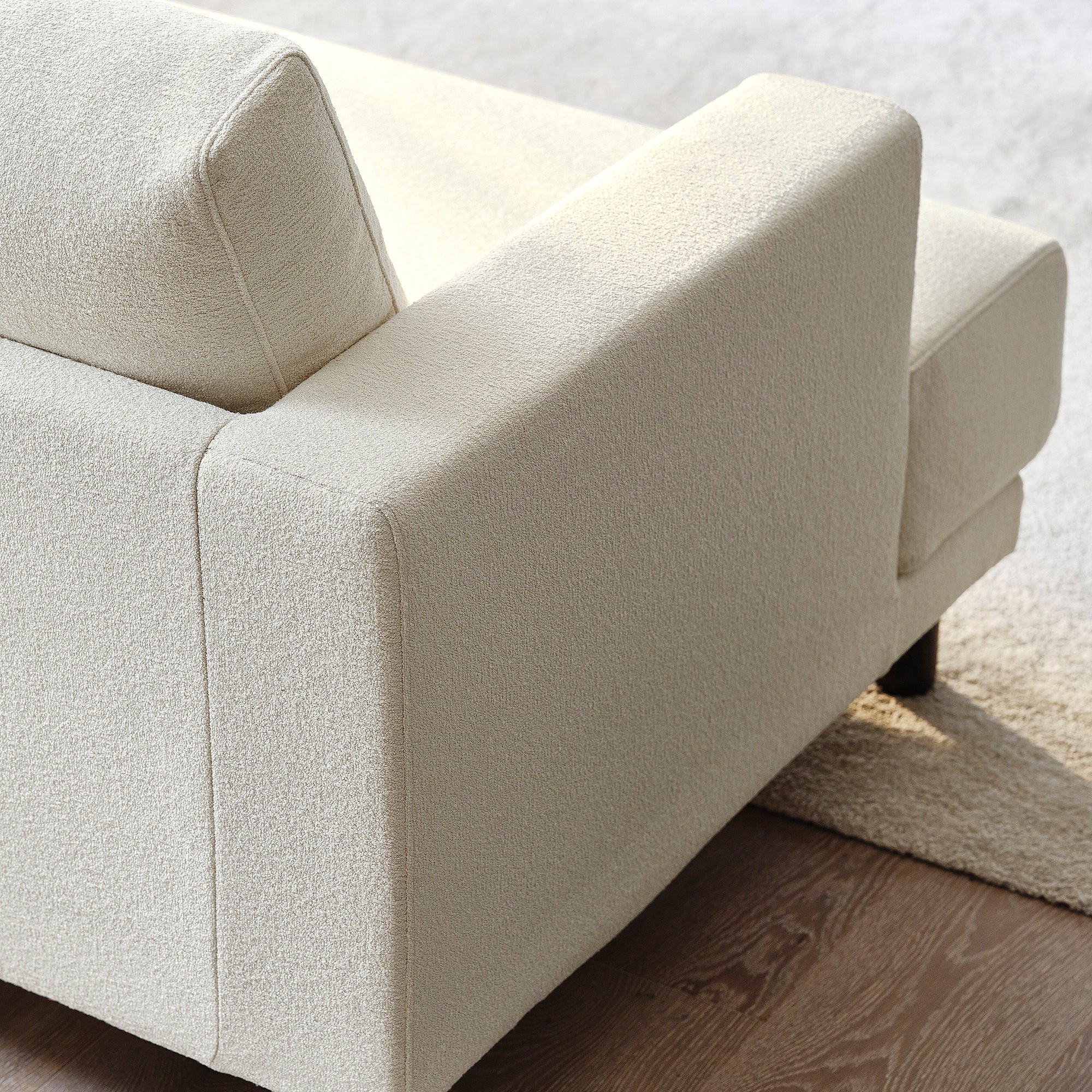 UPPÅKRA modular corner sofa, 3-seat, Axvall off-white, 232x95x107 cm