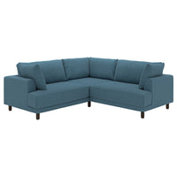 UPPÅKRA modular corner sofa, 3-seat, Axvall dark grey-blue, 232x95x107 cm