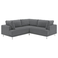 UPPÅKRA modular corner sofa, 3-seat, Johanneshov dark grey, 232x95x107 cm