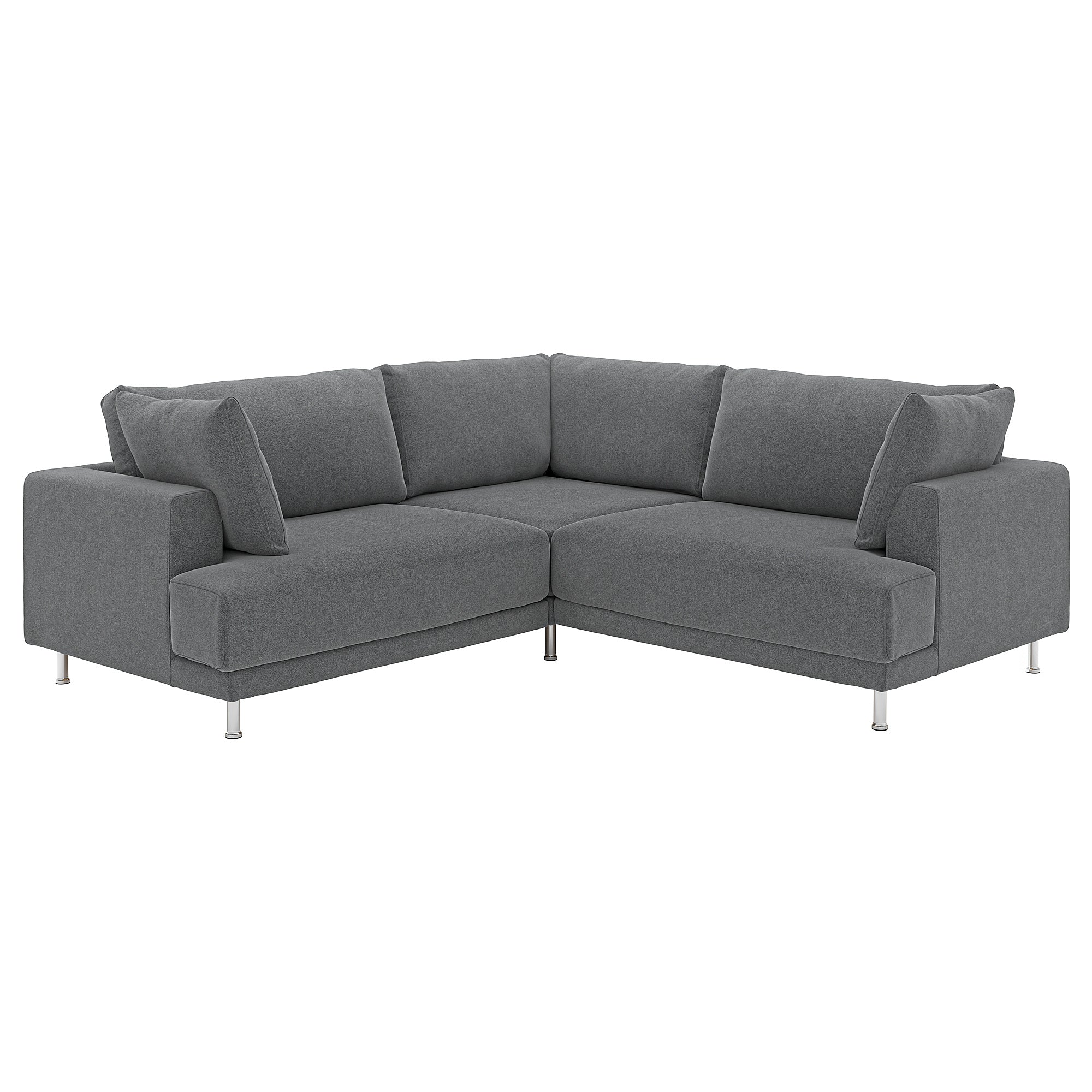 UPPÅKRA modular corner sofa, 3-seat, Johanneshov dark grey, 232x95x107 cm
