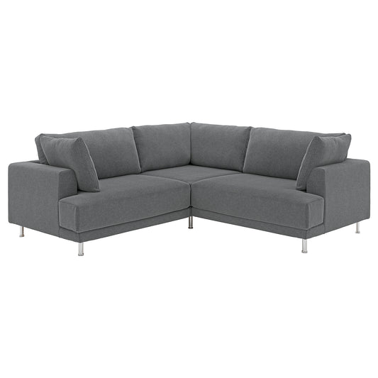 UPPÅKRA modular corner sofa, 3-seat, Johanneshov dark grey, 232x95x107 cm