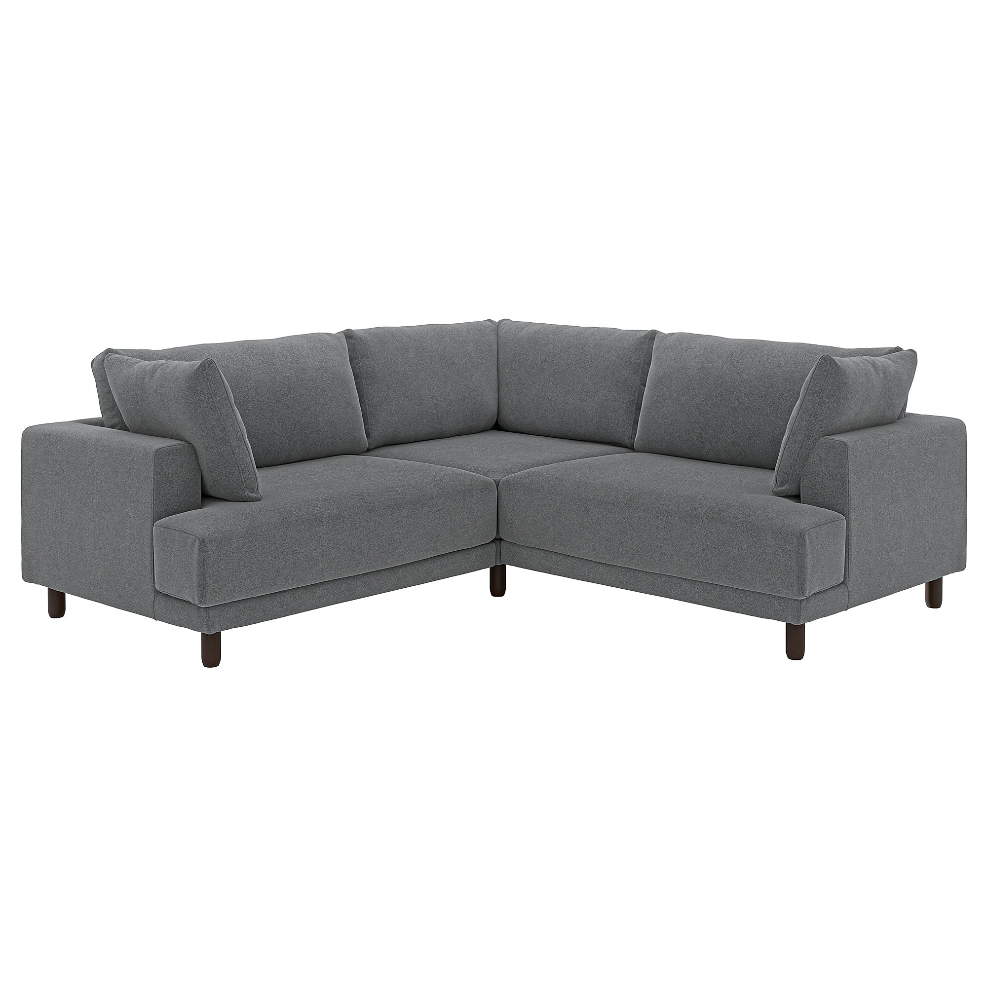 UPPÅKRA modular corner sofa, 3-seat, Johanneshov dark grey, 232x95x107 cm