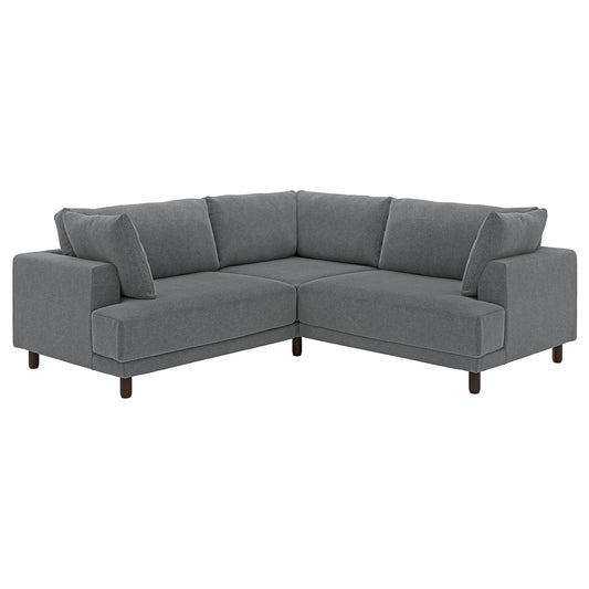 UPPÅKRA modular corner sofa, 3-seat, Johanneshov dark grey, 232x95x107 cm