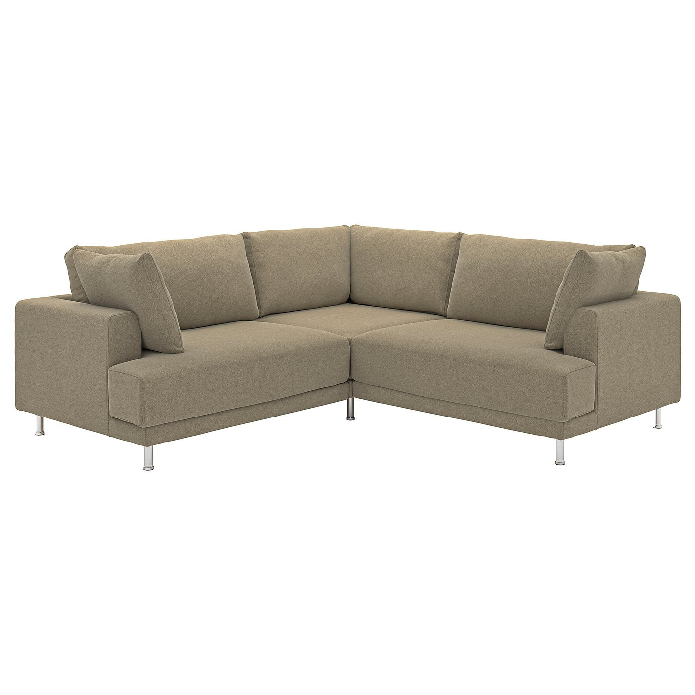 UPPÅKRA modular corner sofa, 3-seat, Johanneshov brown-beige, 232x95x107 cm