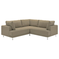 UPPÅKRA modular corner sofa, 3-seat, Johanneshov brown-beige, 232x95x107 cm