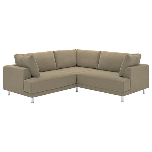 UPPÅKRA modular corner sofa, 3-seat, Johanneshov brown-beige, 232x95x107 cm