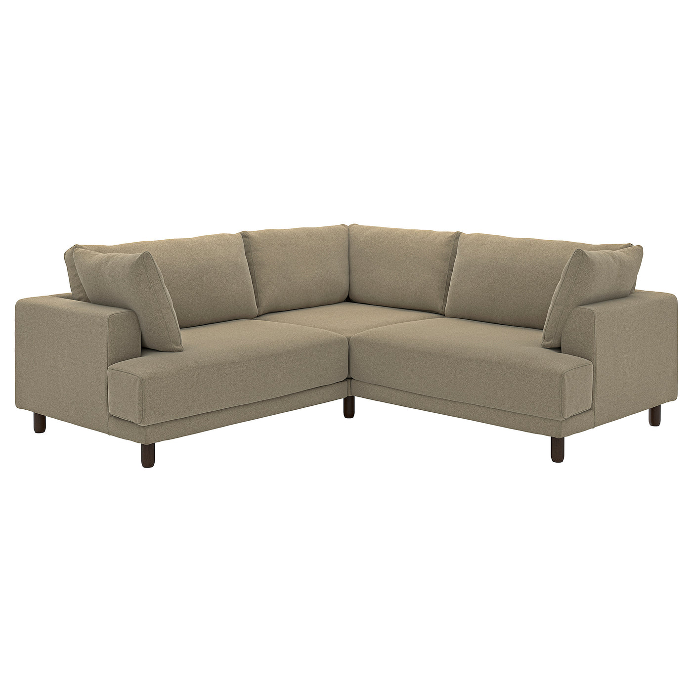 UPPÅKRA modular corner sofa, 3-seat, Johanneshov brown-beige, 232x95x107 cm