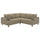 UPPÅKRA modular corner sofa, 3-seat, Johanneshov brown-beige, 232x95x107 cm
