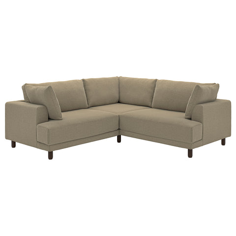 UPPÅKRA modular corner sofa, 3-seat, Johanneshov brown-beige, 232x95x107 cm