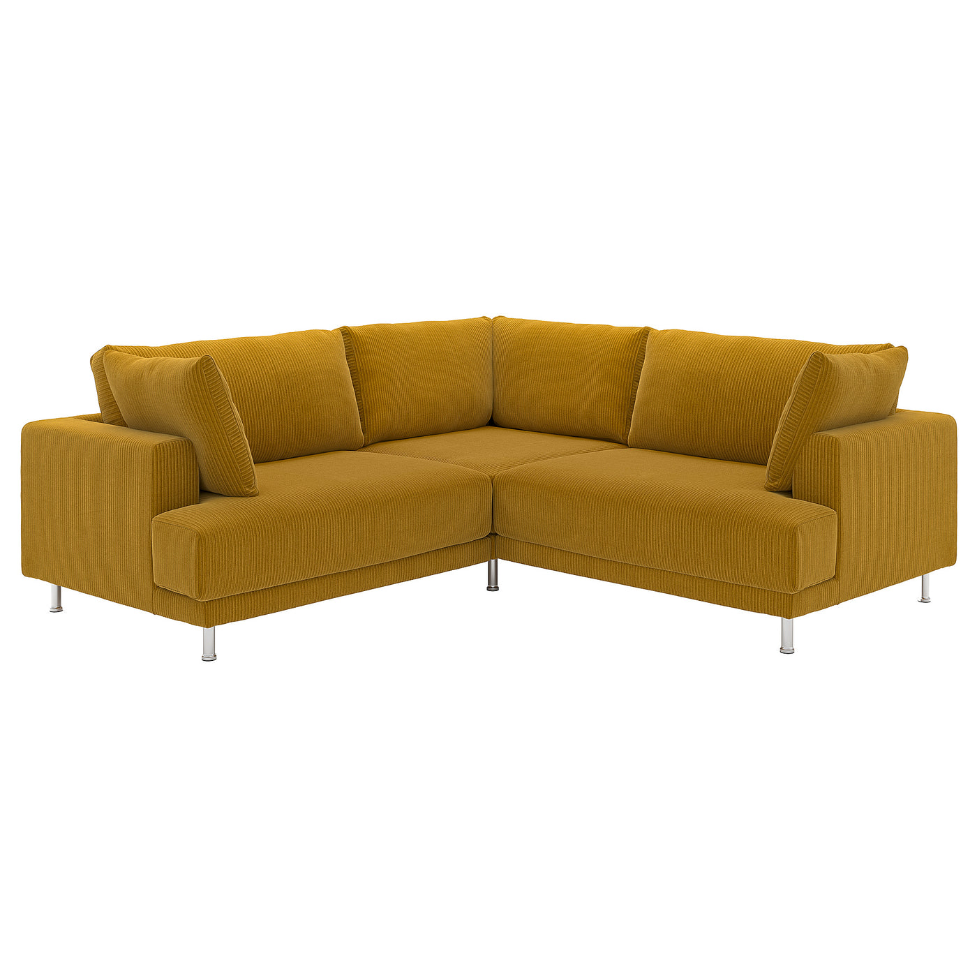 UPPÅKRA modular corner sofa, 3-seat, Samsala yellow-brown, 232x95x107 cm
