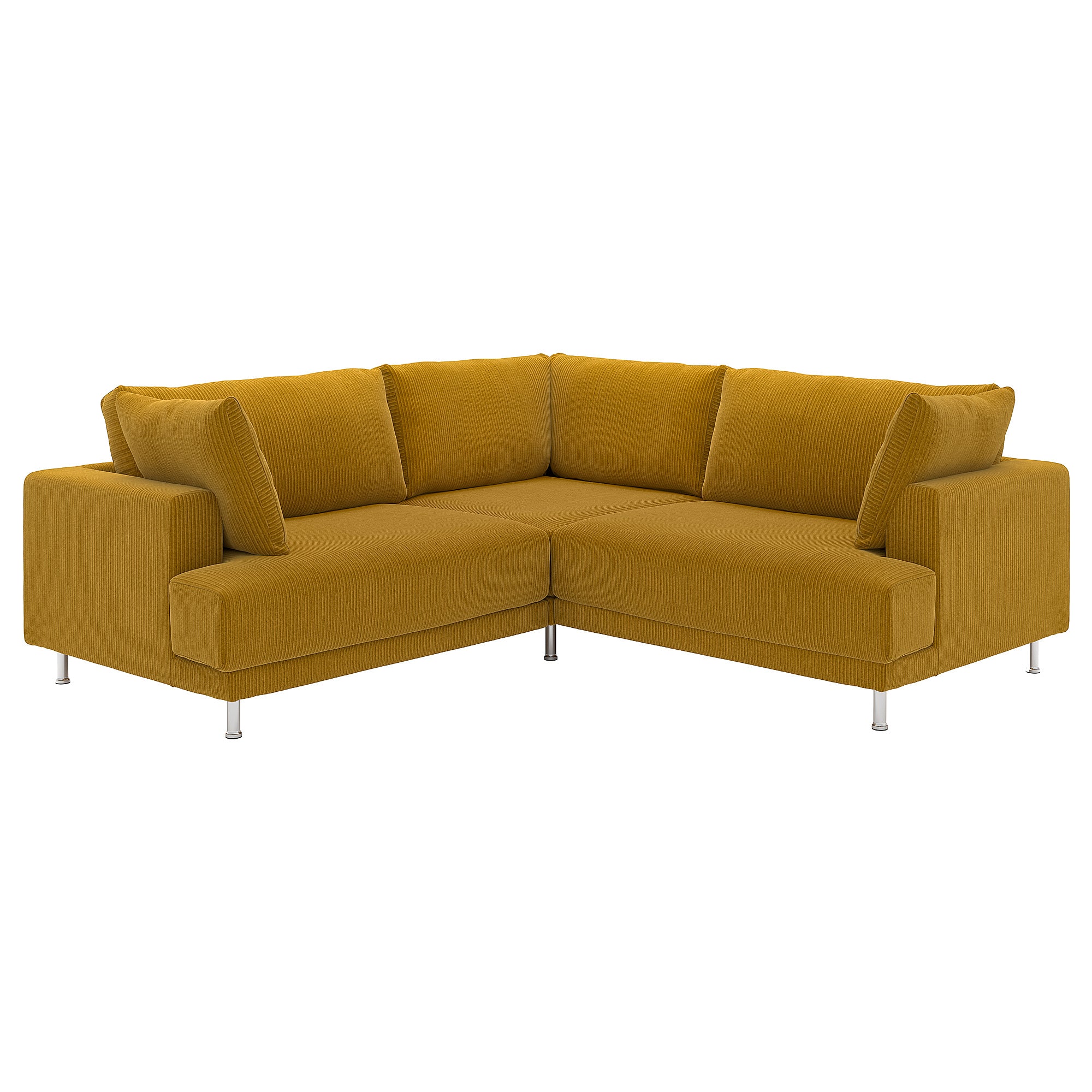 UPPÅKRA modular corner sofa, 3-seat, Samsala yellow-brown, 232x95x107 cm