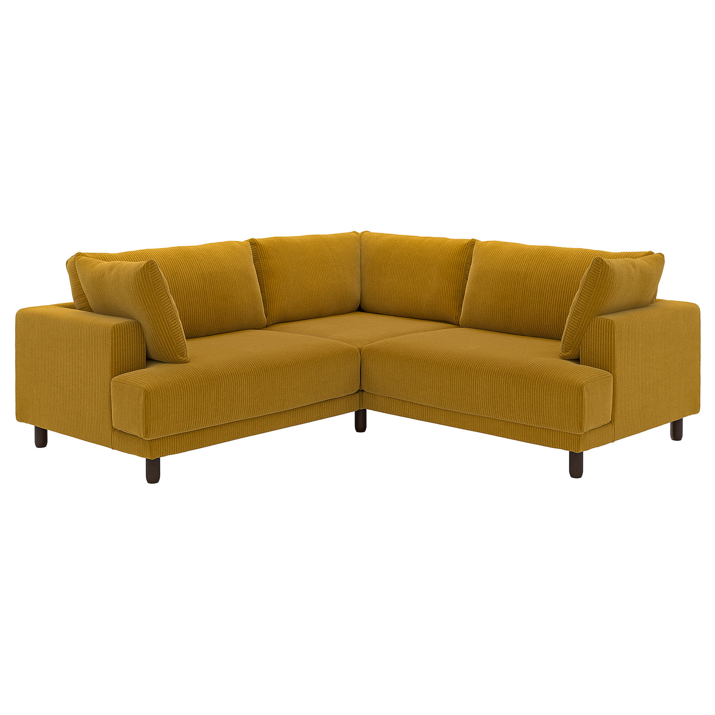 UPPÅKRA modular corner sofa, 3-seat, Samsala yellow-brown, 232x95x107 cm