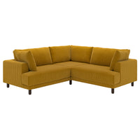 UPPÅKRA modular corner sofa, 3-seat, Samsala yellow-brown, 232x95x107 cm