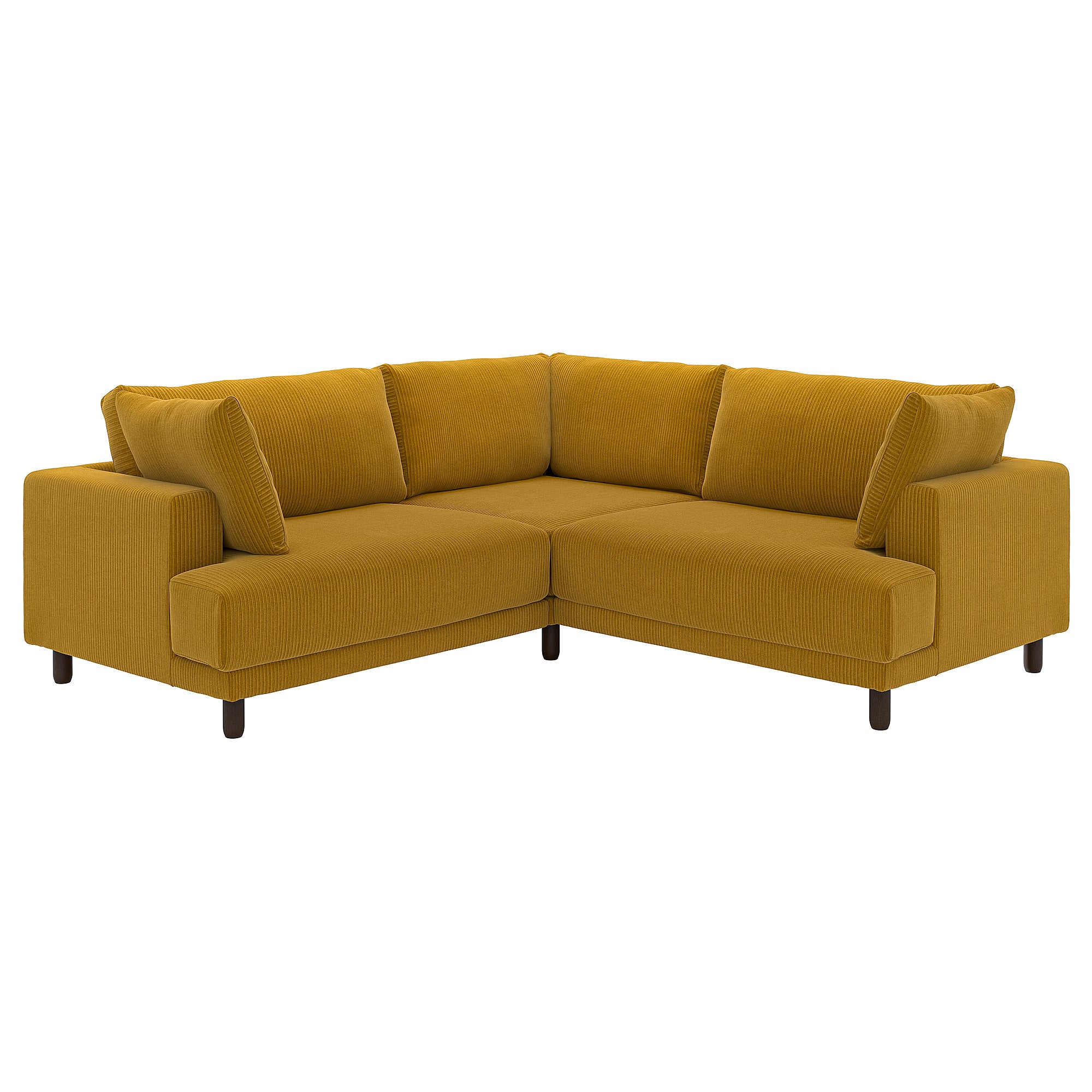 UPPÅKRA modular corner sofa, 3-seat, Samsala yellow-brown, 232x95x107 cm