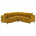 UPPÅKRA modular corner sofa, 3-seat, Samsala yellow-brown, 232x95x107 cm