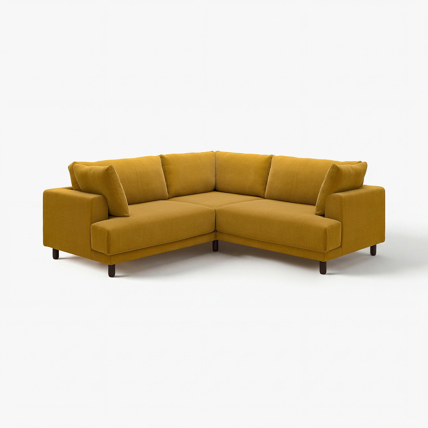 UPPÅKRA modular corner sofa, 3-seat, Samsala yellow-brown, 232x95x107 cm