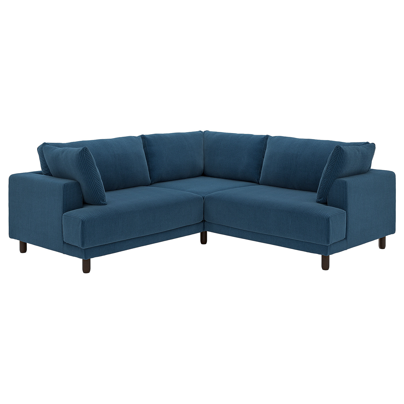 UPPÅKRA modular corner sofa, 3-seat, Samsala dark blue, 232x95x107 cm
