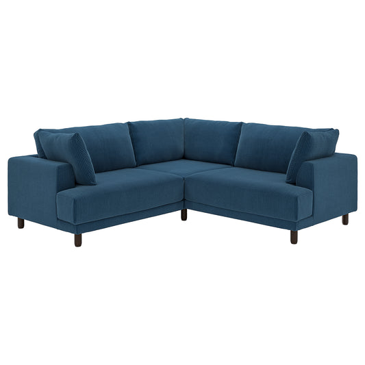 UPPÅKRA modular corner sofa, 3-seat, Samsala dark blue, 232x95x107 cm