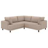 UPPÅKRA modular corner sofa, 3-seat, Samsala grey-beige, 232x95x107 cm