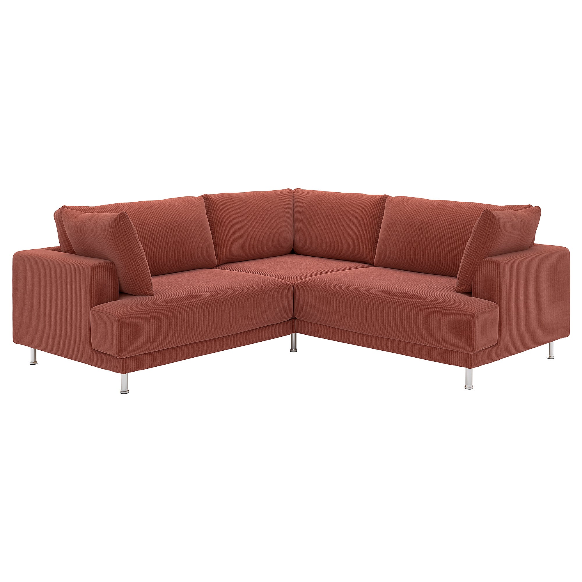 UPPÅKRA modular corner sofa, 3-seat, Samsala brown-red, 232x95x107 cm