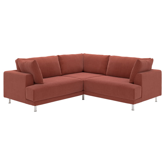 UPPÅKRA modular corner sofa, 3-seat, Samsala brown-red, 232x95x107 cm