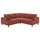UPPÅKRA modular corner sofa, 3-seat, Samsala brown-red, 232x95x107 cm