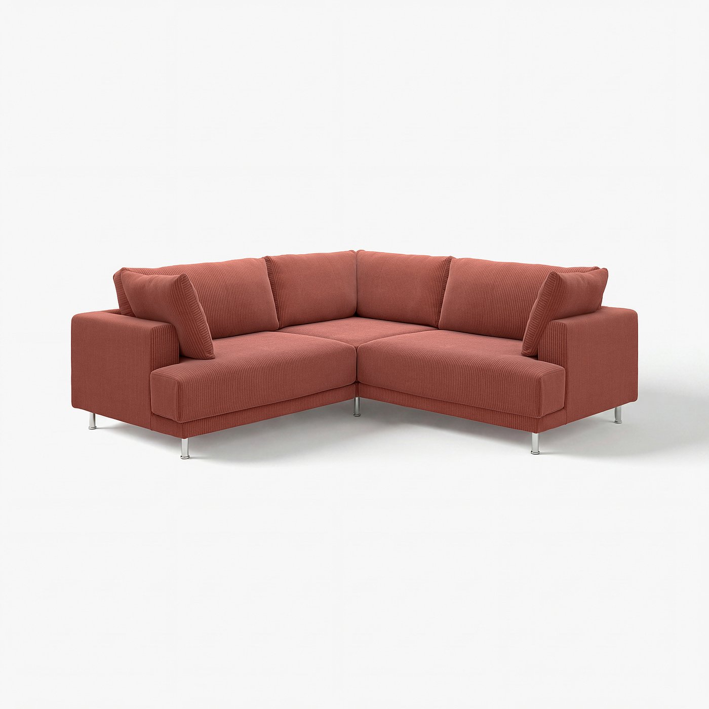 UPPÅKRA modular corner sofa, 3-seat, Samsala brown-red, 232x95x107 cm