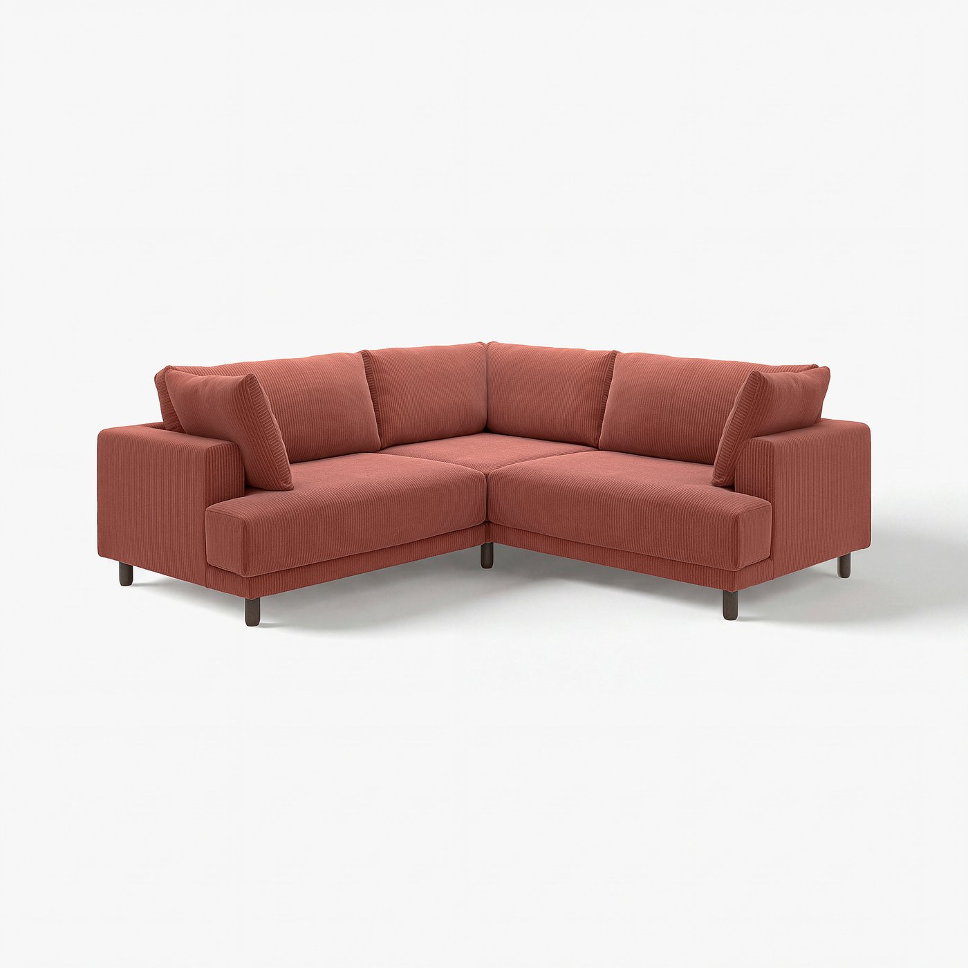 UPPÅKRA modular corner sofa, 3-seat, Samsala brown-red, 232x95x107 cm