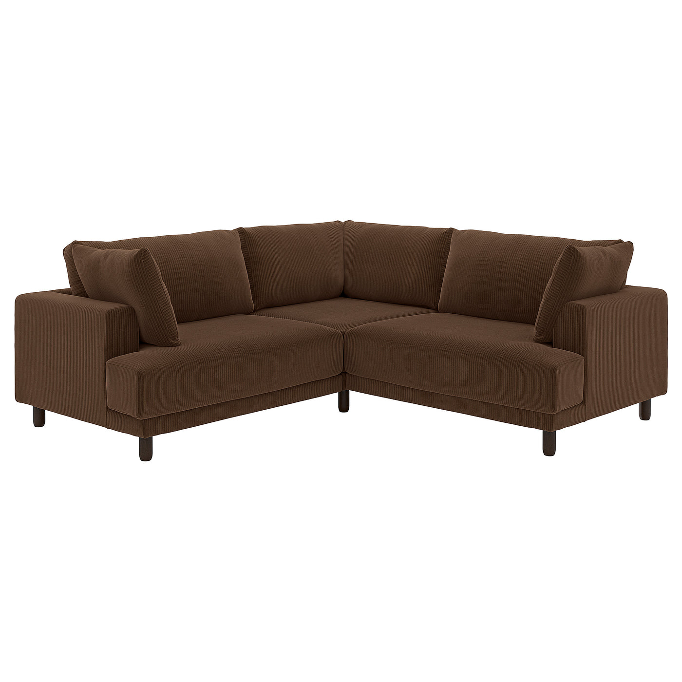 UPPÅKRA modular corner sofa, 3-seat, Samsala dark brown, 232x95x107 cm