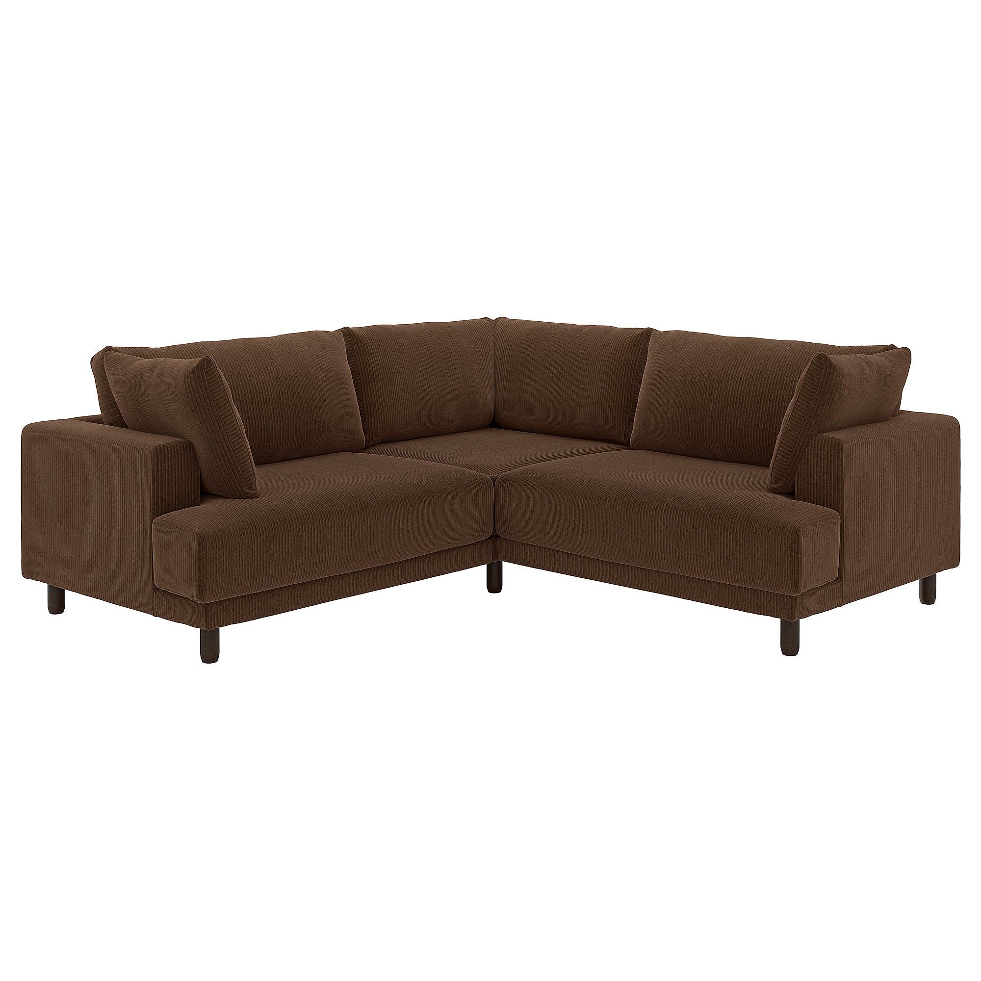 UPPÅKRA modular corner sofa, 3-seat, Samsala dark brown, 232x95x107 cm
