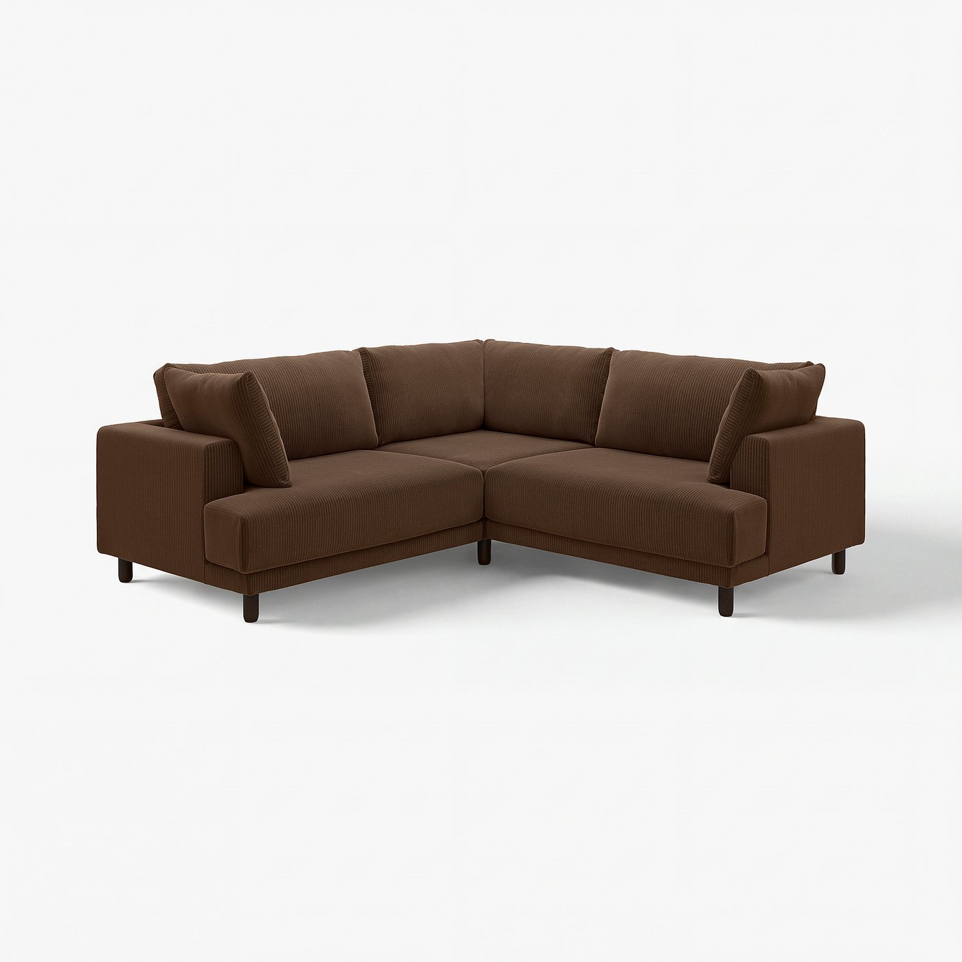 UPPÅKRA modular corner sofa, 3-seat, Samsala dark brown, 232x95x107 cm