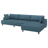 UPPÅKRA 4,5-seat modular sofa, with chaise longue, right/Axvall dark grey-blue, 364x95x180 cm