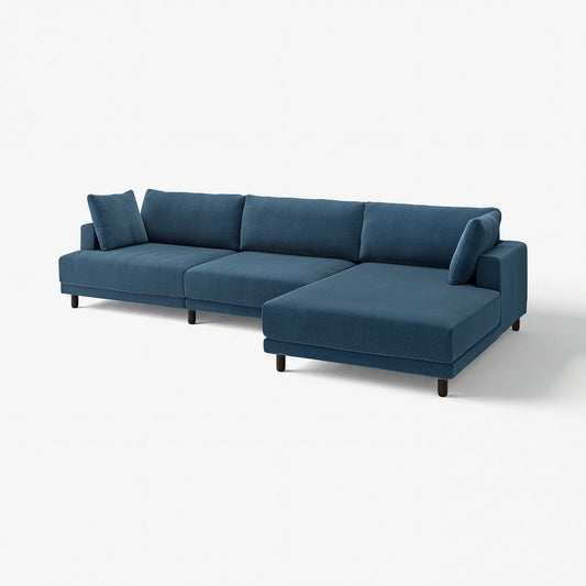 UPPÅKRA 4,5-seat modular sofa, with chaise longue, right/Samsala dark blue, 364x95x180 cm