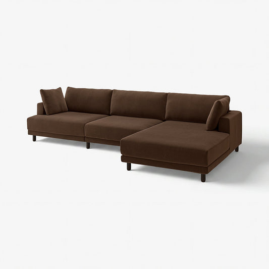 UPPÅKRA 4,5-seat modular sofa, with chaise longue, right/Samsala dark brown, 364x95x180 cm
