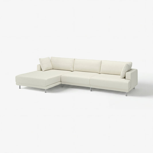 UPPÅKRA 4,5-seat modular sofa, with chaise longue, left/Axvall off-white, 364x95x180 cm
