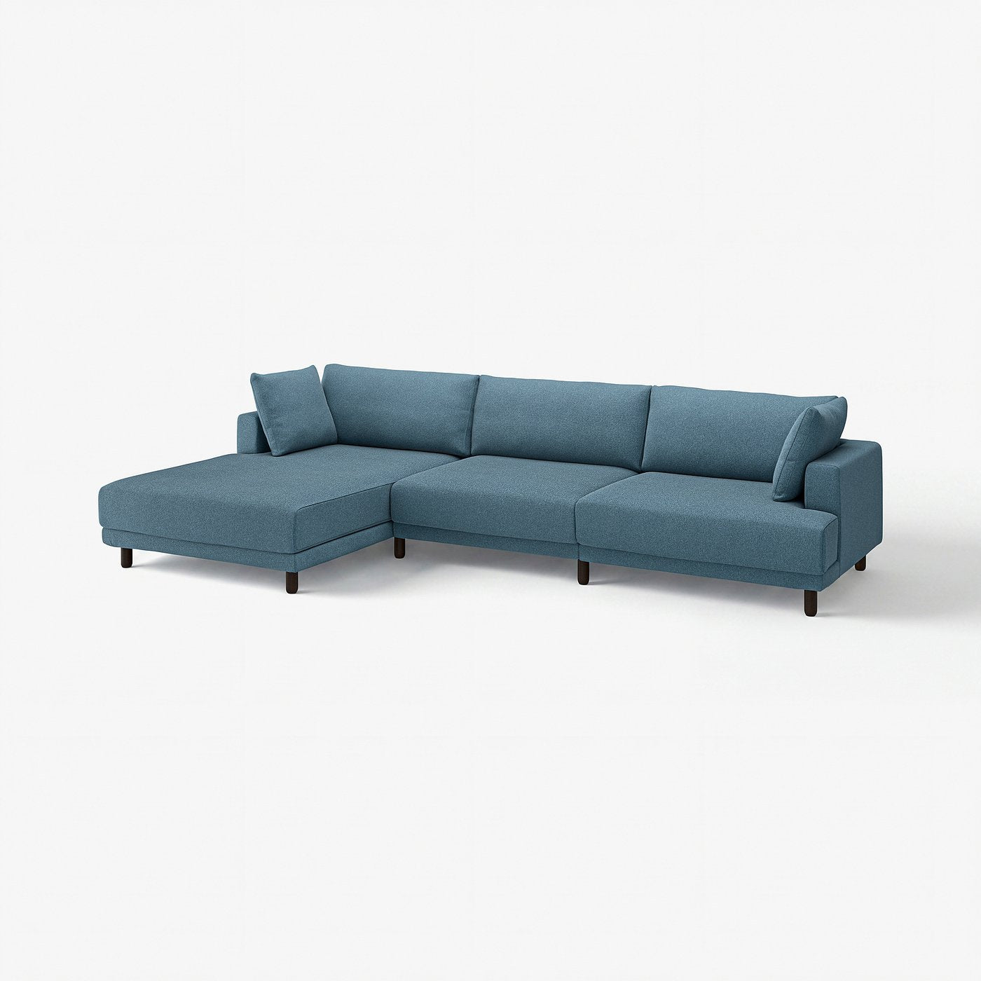 UPPÅKRA 4,5-seat modular sofa, with chaise longue, left/Axvall dark grey-blue, 364x95x180 cm