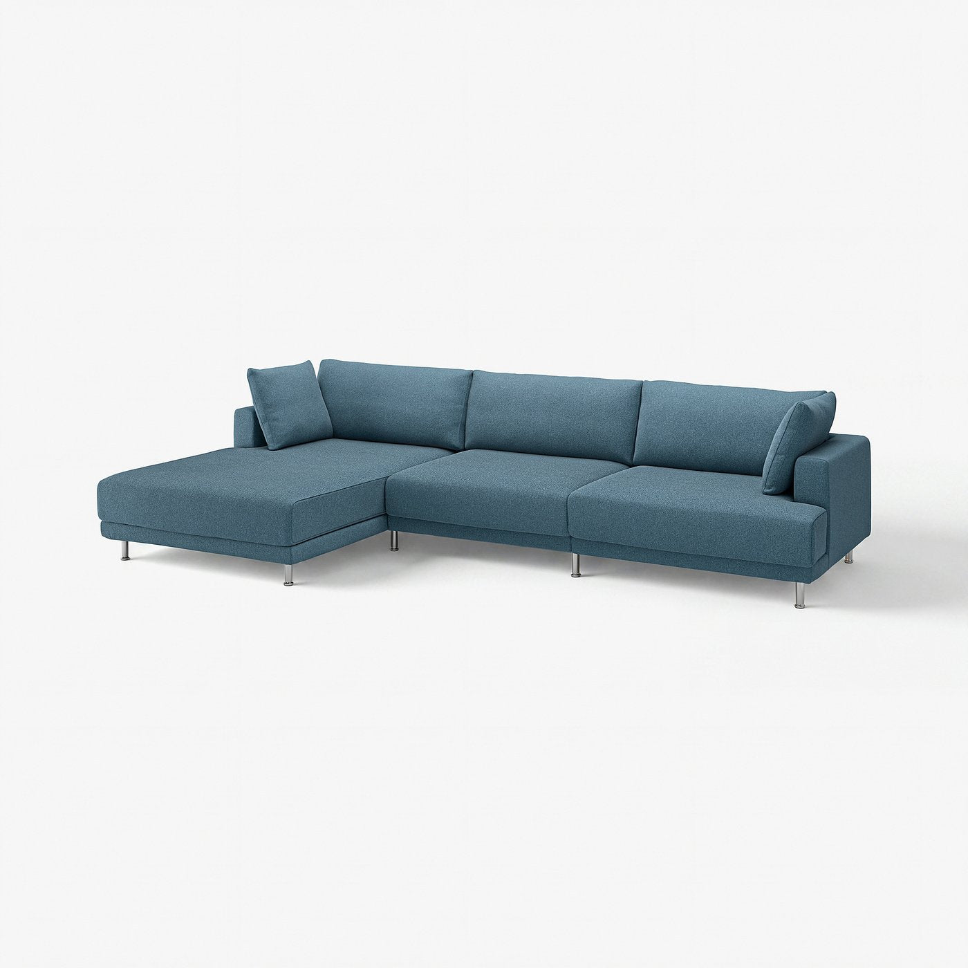 UPPÅKRA 4,5-seat modular sofa, with chaise longue, left/Axvall dark grey-blue, 364x95x180 cm