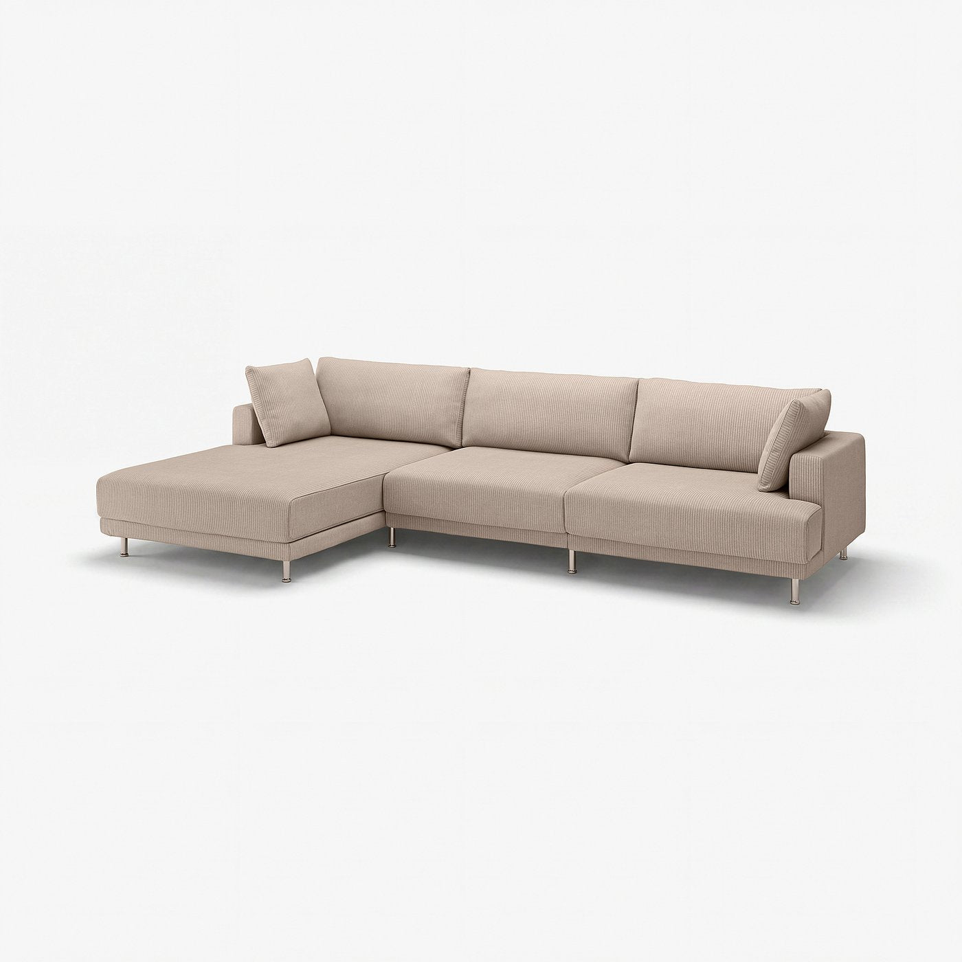 UPPÅKRA 4,5-seat modular sofa, with chaise longue, left/Samsala grey-beige, 364x95x180 cm