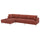 UPPÅKRA 4,5-seat modular sofa, with chaise longue, left/Samsala brown-red, 364x95x180 cm