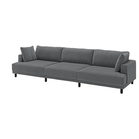 UPPÅKRA 4,5-seat modular sofa, Johanneshov dark grey, 364x95x107 cm