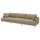 UPPÅKRA 4,5-seat modular sofa, Johanneshov brown-beige, 364x95x107 cm