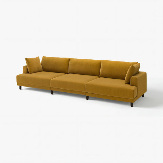 UPPÅKRA 4,5-seat modular sofa, Samsala yellow-brown, 364x95x107 cm