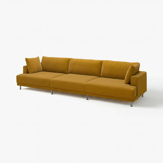UPPÅKRA 4,5-seat modular sofa, Samsala yellow-brown, 364x95x107 cm