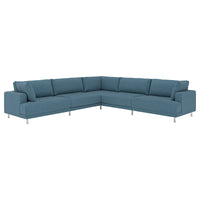 UPPÅKRA modular corner sofa, 6 seat, Axvall dark grey-blue